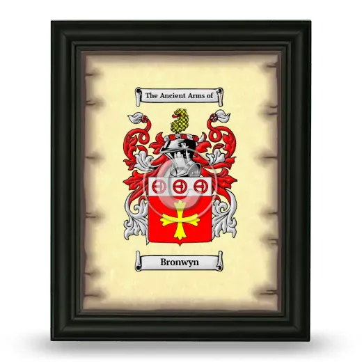 Bronwyn Coat of Arms Framed - Black