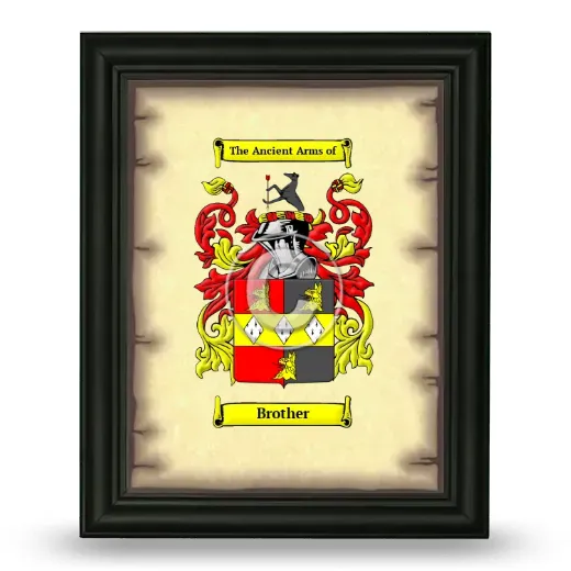Brother Coat of Arms Framed - Black