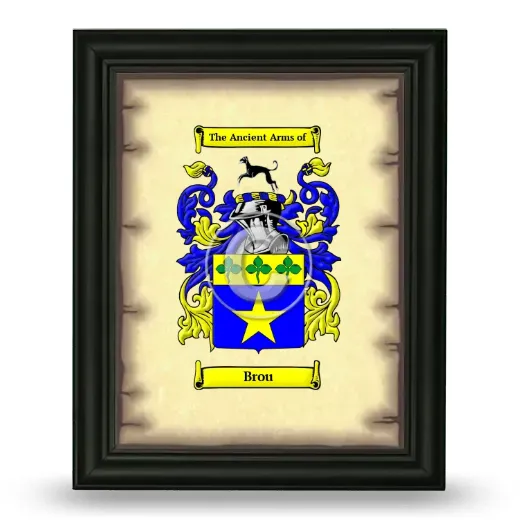 Brou Coat of Arms Framed - Black