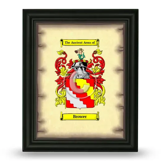 Brower Coat of Arms Framed - Black