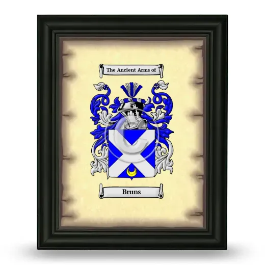 Bruns Coat of Arms Framed - Black