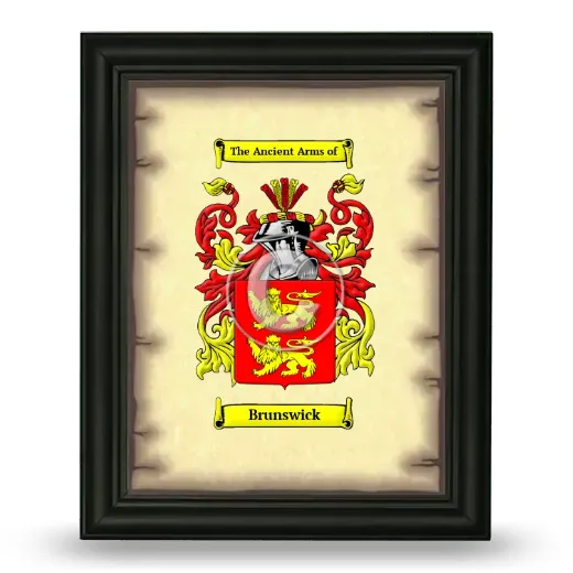 Brunswick Coat of Arms Framed - Black