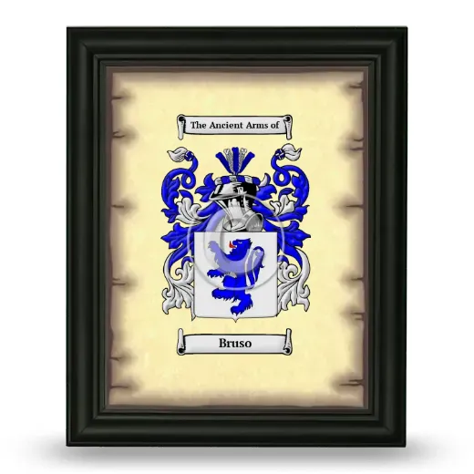 Bruso Coat of Arms Framed - Black