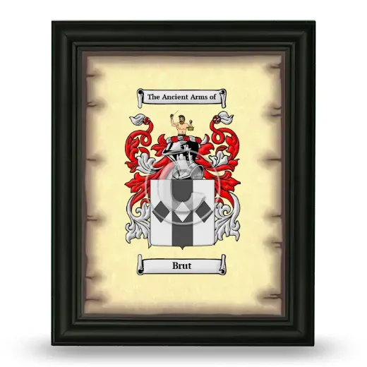 Brut Coat of Arms Framed - Black