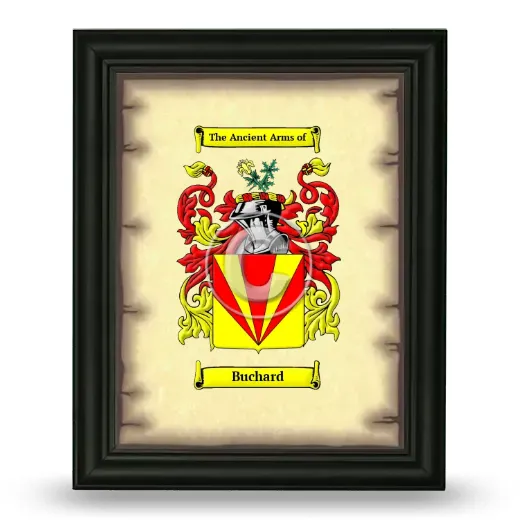 Buchard Coat of Arms Framed - Black
