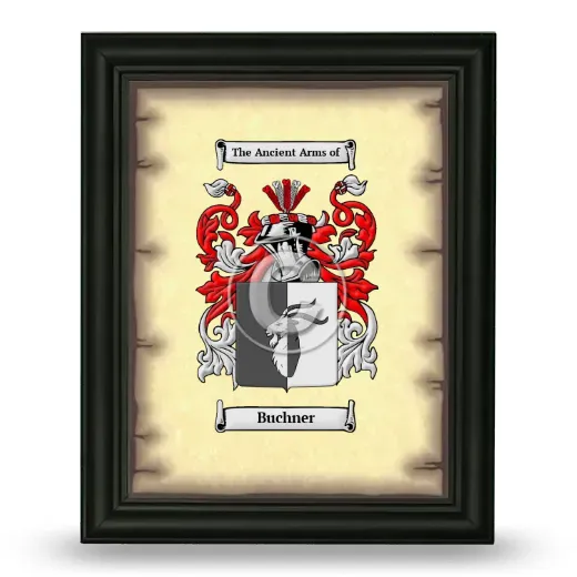 Buchner Coat of Arms Framed - Black