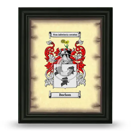 Buchon Coat of Arms Framed - Black