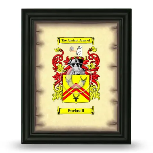 Bucknall Coat of Arms Framed - Black