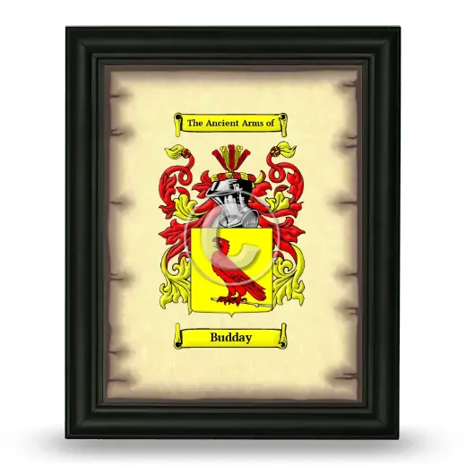Budday Coat of Arms Framed - Black