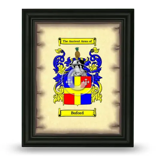 Buford Coat of Arms Framed - Black