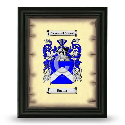 Bugart Coat of Arms Framed - Black