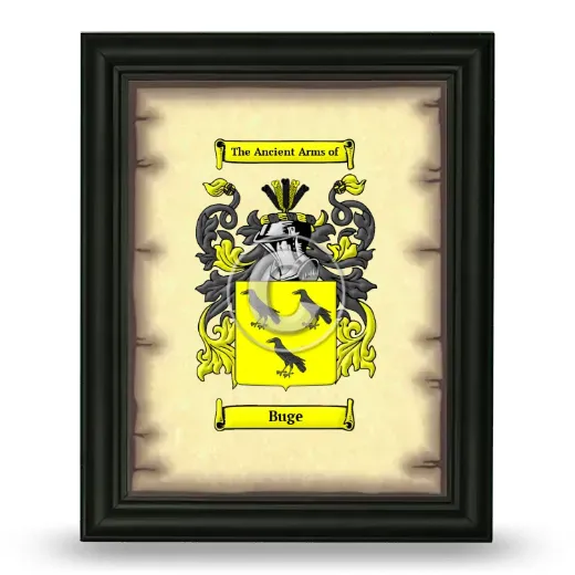Buge Coat of Arms Framed - Black