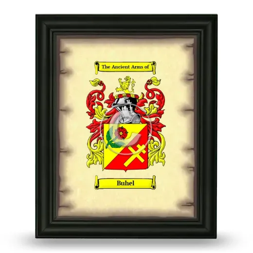 Buhel Coat of Arms Framed - Black