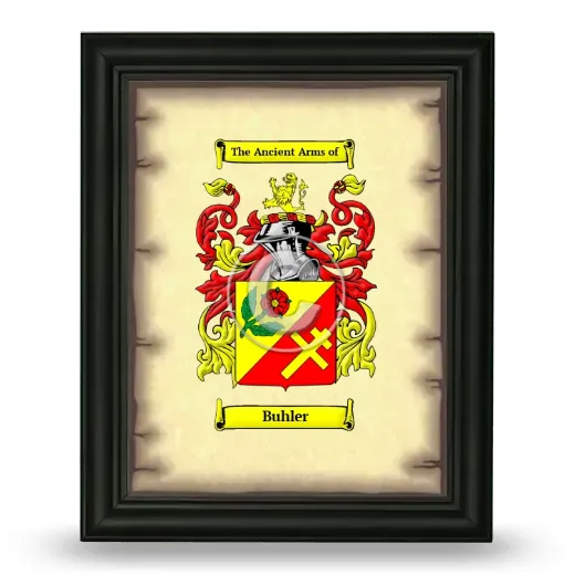 Buhler Coat of Arms Framed - Black