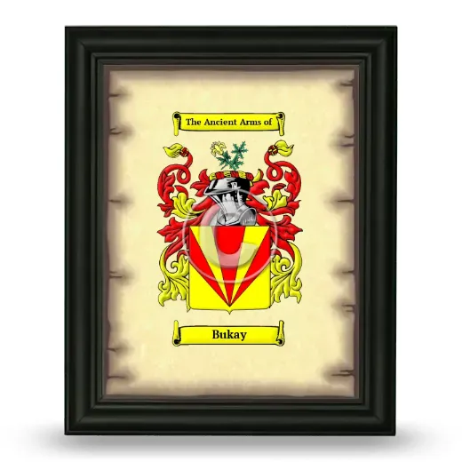 Bukay Coat of Arms Framed - Black