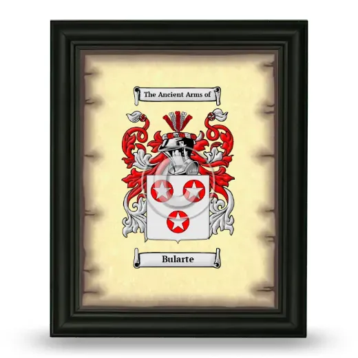 Bularte Coat of Arms Framed - Black