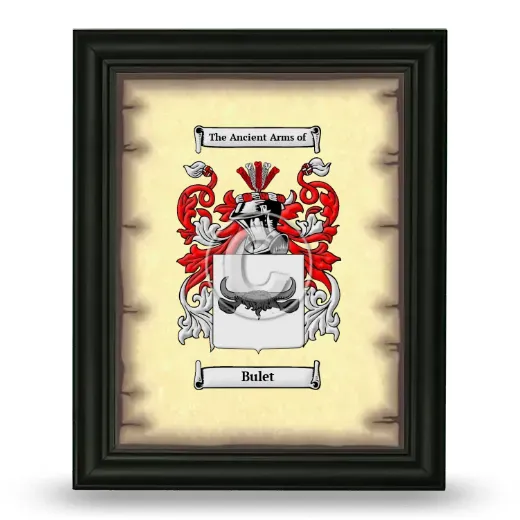 Bulet Coat of Arms Framed - Black