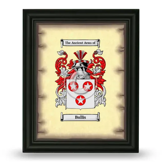 Bullis Coat of Arms Framed - Black