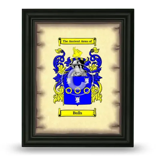 Bulls Coat of Arms Framed - Black