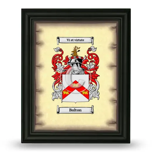 Bulton Coat of Arms Framed - Black