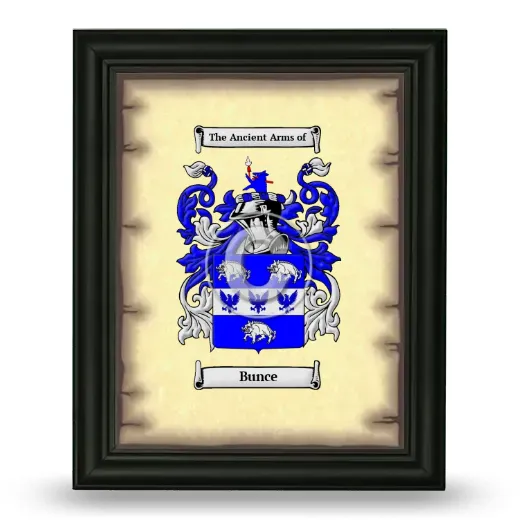 Bunce Coat of Arms Framed - Black