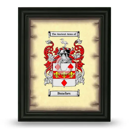 Bunches Coat of Arms Framed - Black
