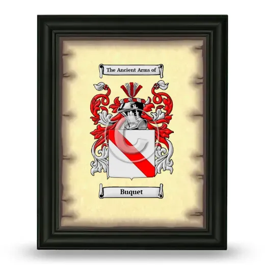 Buquet Coat of Arms Framed - Black