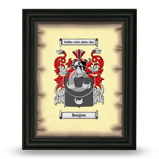 Burgen Coat of Arms Framed - Black