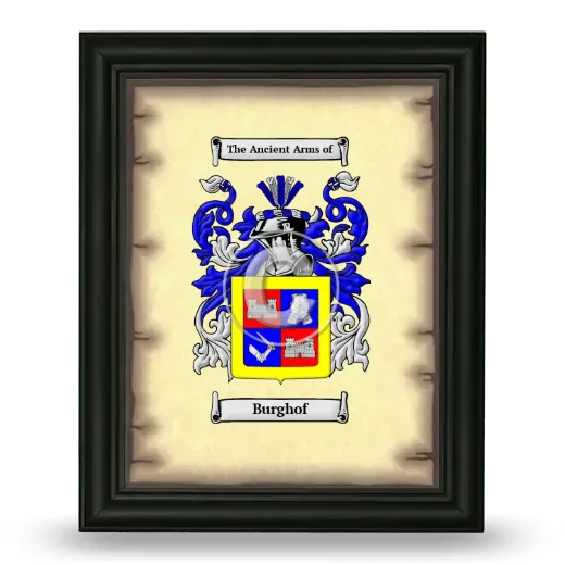 Burghof Coat of Arms Framed - Black