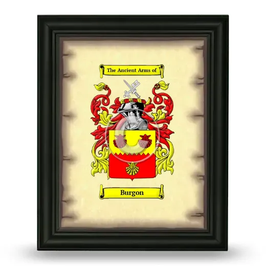 Burgon Coat of Arms Framed - Black