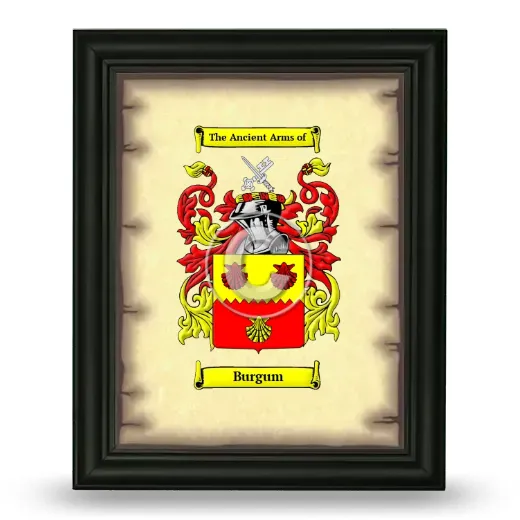 Burgum Coat of Arms Framed - Black