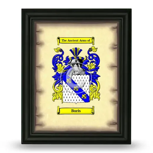 Buris Coat of Arms Framed - Black