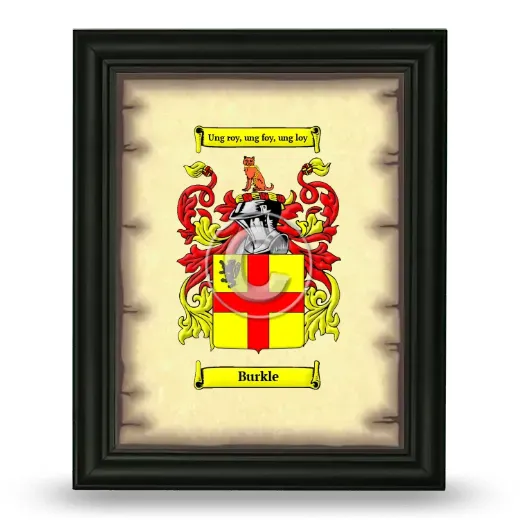 Burkle Coat of Arms Framed - Black