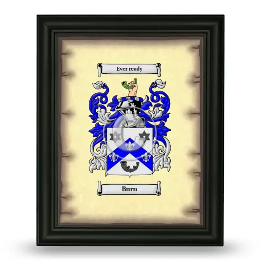 Burn Coat of Arms Framed - Black