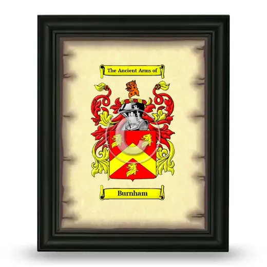 Burnham Coat of Arms Framed - Black