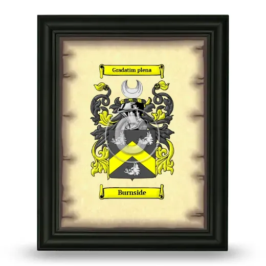 Burnside Coat of Arms Framed - Black
