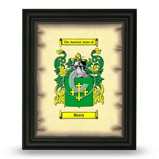 Burry Coat of Arms Framed - Black