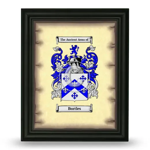 Burtles Coat of Arms Framed - Black