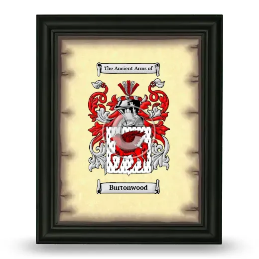 Burtonwood Coat of Arms Framed - Black