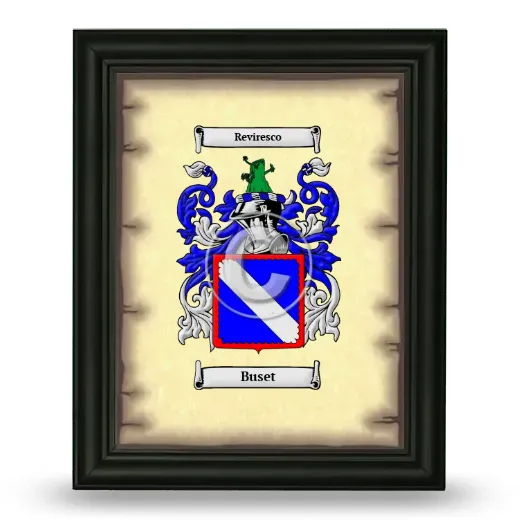 Buset Coat of Arms Framed - Black