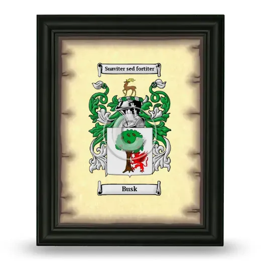 Busk Coat of Arms Framed - Black