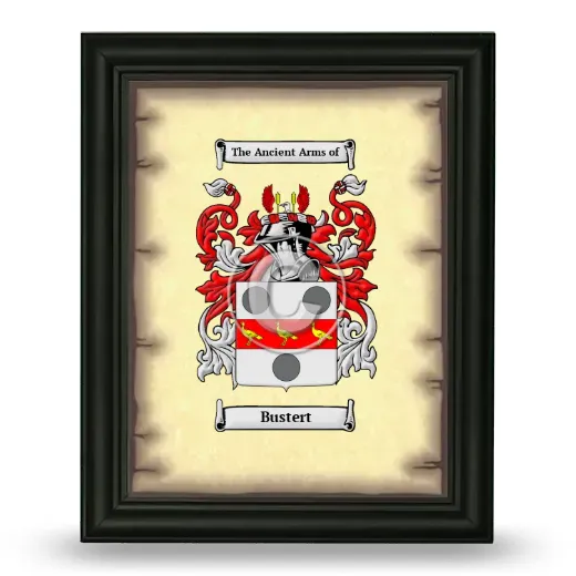 Bustert Coat of Arms Framed - Black