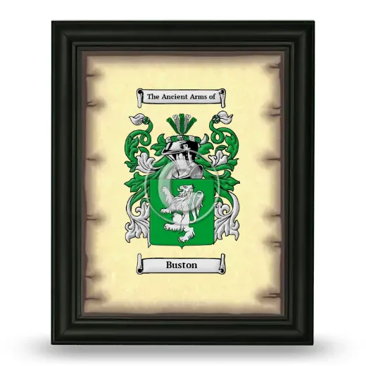Buston Coat of Arms Framed - Black