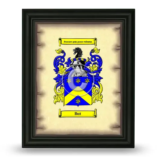 But Coat of Arms Framed - Black