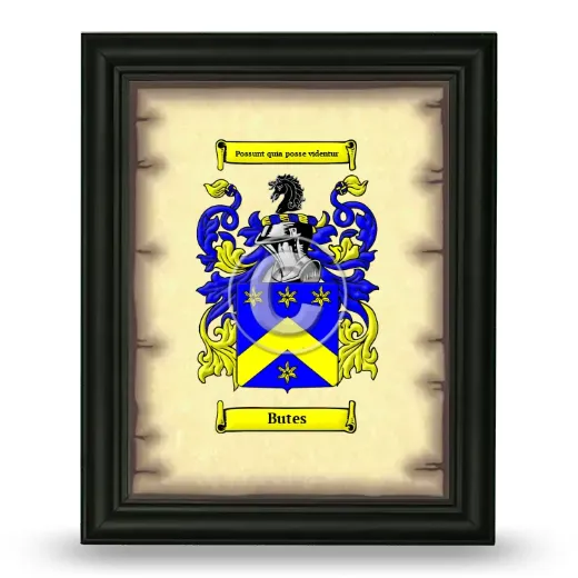 Butes Coat of Arms Framed - Black