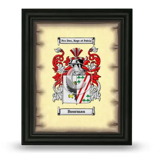 Buurman Coat of Arms Framed - Black
