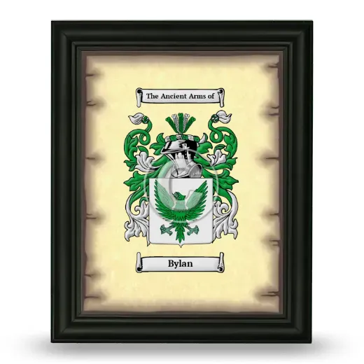 Bylan Coat of Arms Framed - Black