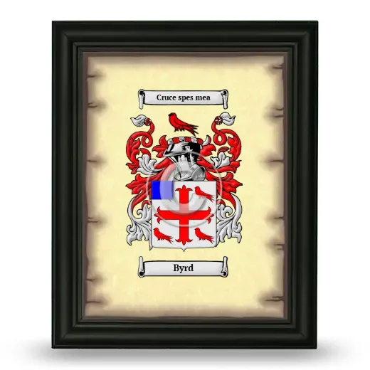 Byrd Coat of Arms Framed - Black