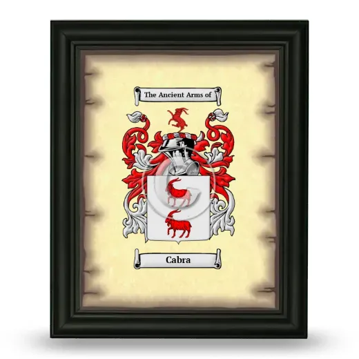 Cabra Coat of Arms Framed - Black