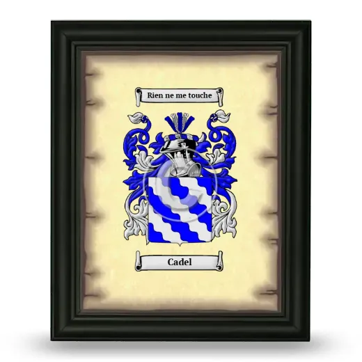Cadel Coat of Arms Framed - Black